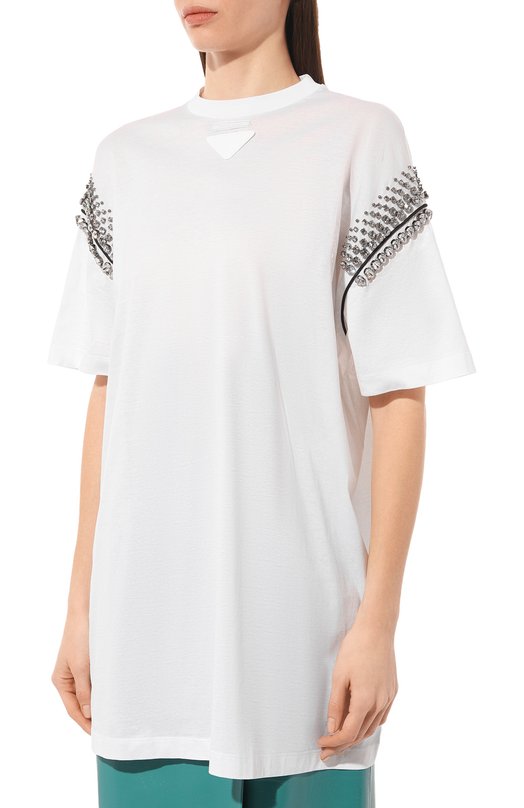 фото Хлопковая футболка prada