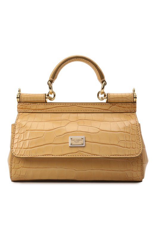 фото Сумка sicily small из кожи аллигатора dolce & gabbana