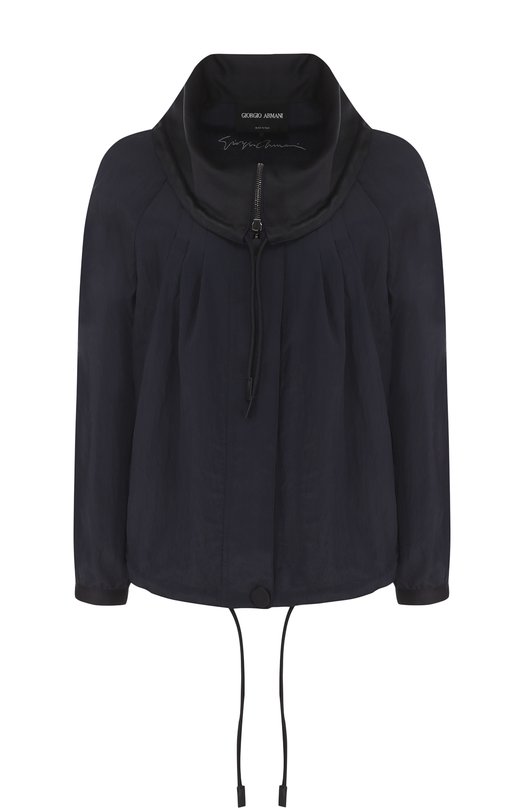 фото Однотонная куртка из вискозы с отложным воротником giorgio armani