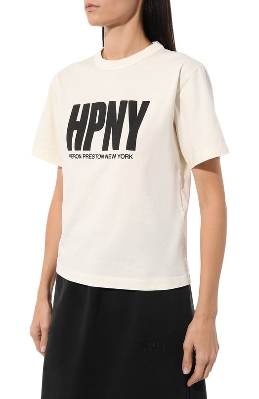 фото Хлопковая футболка heron preston
