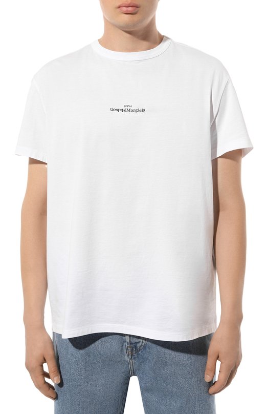 фото Хлопковая футболка maison margiela