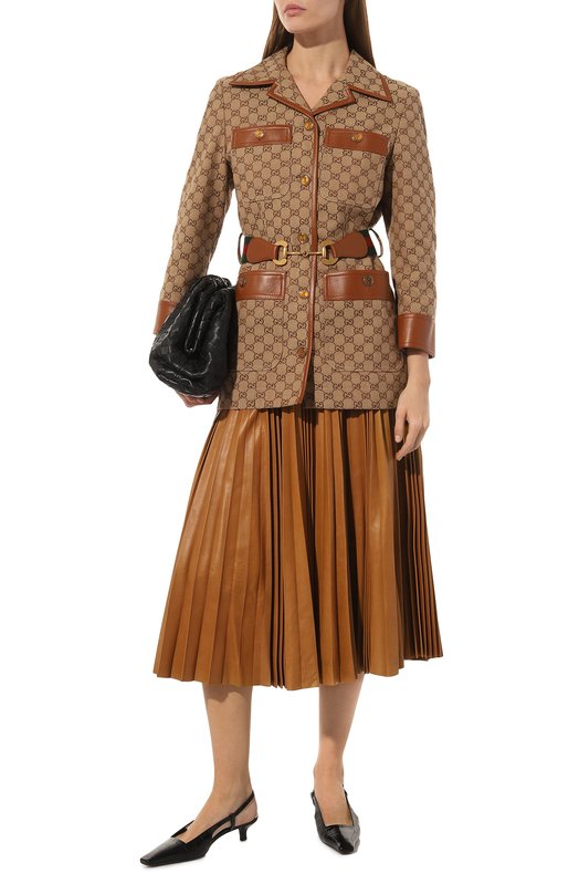 фото Кожаная юбка gucci