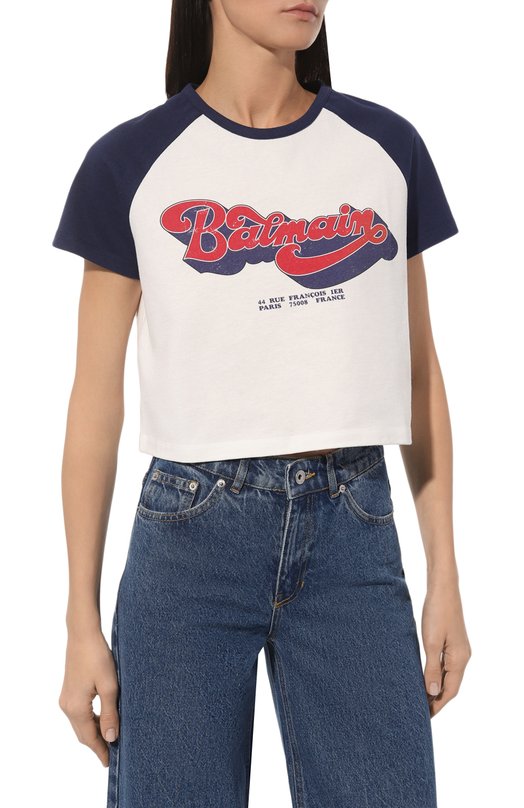 фото Хлопковая футболка balmain