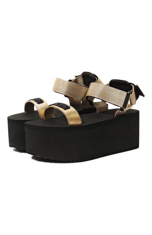 фото Комбинированные босоножки rubber logo moschino