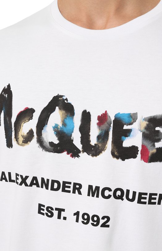 фото Хлопковая футболка alexander mcqueen