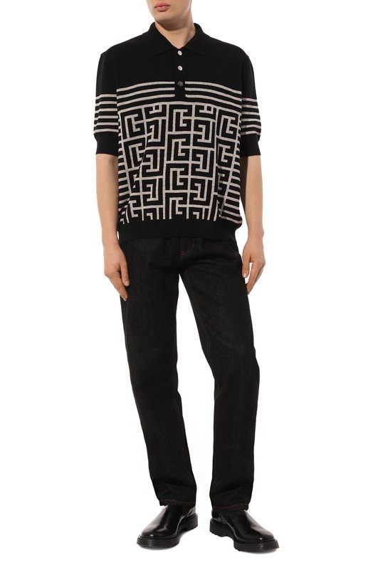 фото Поло из шерсти и льна balmain