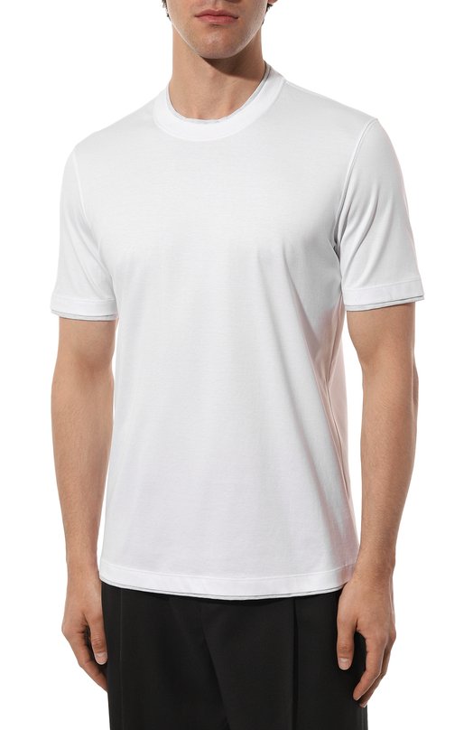 фото Хлопковая футболка brunello cucinelli