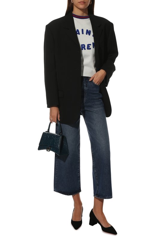 фото Футболка из хлопка и вискозы saint laurent