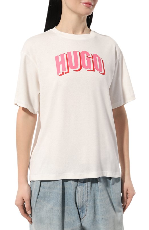 фото Хлопковая футболка hugo
