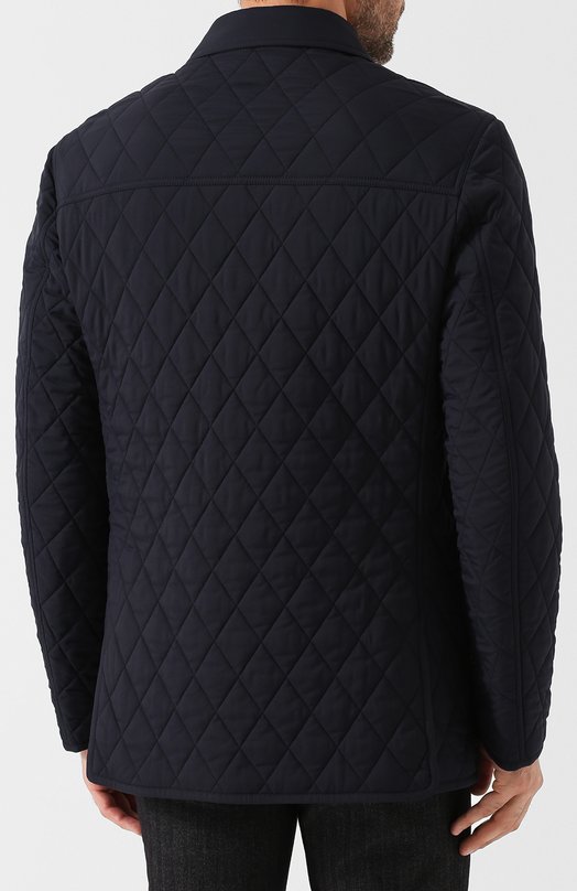 фото Стеганая куртка на молнии с отложным воротником brioni