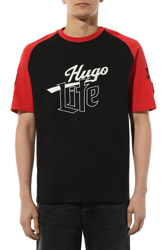 фото Хлопковая футболка hugo