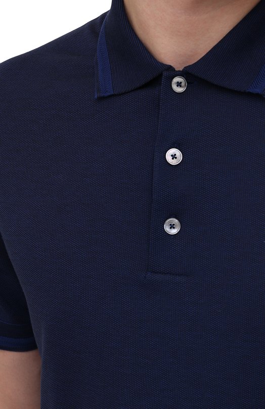 фото Поло из шелка и хлопка ermenegildo zegna