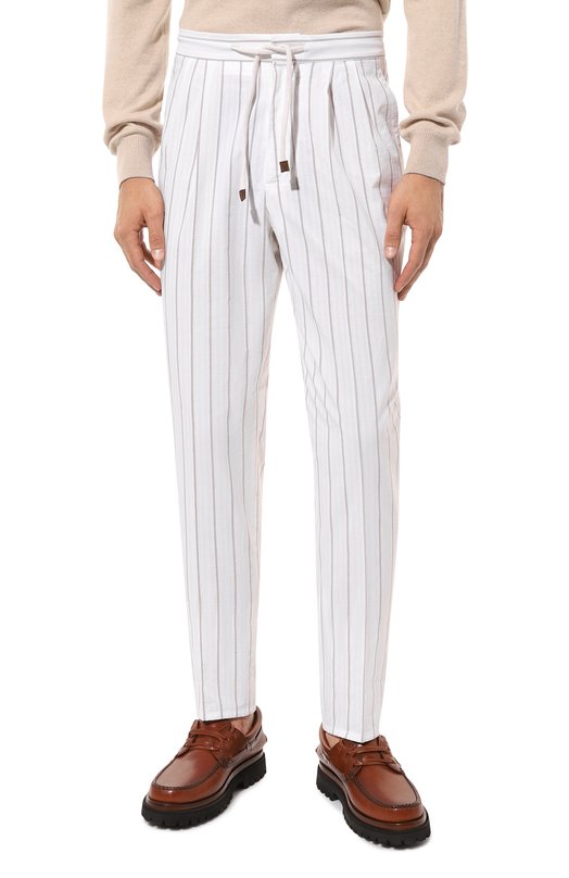 фото Хлопковые брюки brunello cucinelli