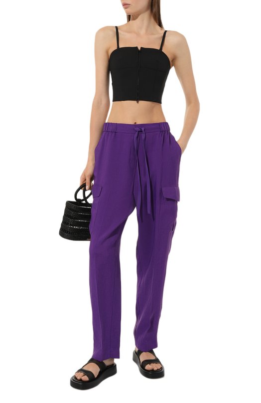 фото Брюки из вискозы и льна forte_forte