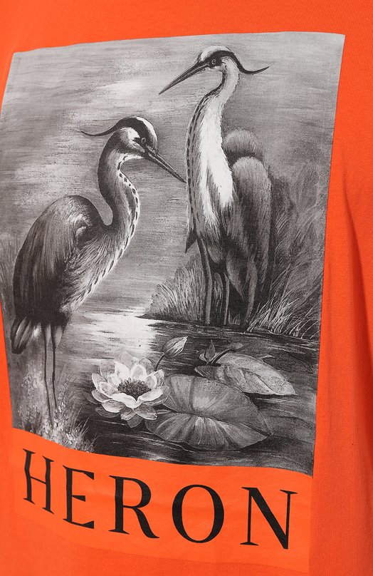 фото Хлопковая футболка heron preston