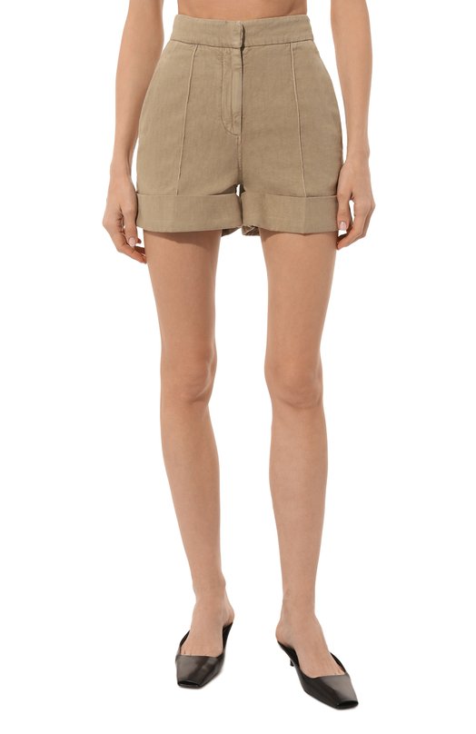 фото Шорты из хлопка и льна brunello cucinelli