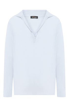 Женская шелковая блузка KITON голубого цвета по цене 95200 руб., арт. D47443K09R44 | Фото 1 Женская шелковая блузка KITON голубого цвета, арт. D47443K09R44 | Фото 1 (Длина (для топов): Стандартные; Материал внешний: Шелк; Статус проверки: Проверена категория; Рукава: Длинные; Принт: Без принта; Женское Кросс-КТ: Блуза-одежда)