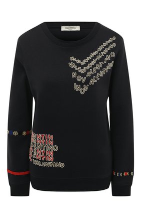 Женский хлопковый свитшот VALENTINO темно-синего цвета по цене 941500 тенге, арт. RB3MF00FLRG | Фото 1 Женский хлопковый свитшот VALENTINO темно-синего цвета, арт. RB3MF00FLRG | Фото 1 (Длина (для топов): Стандартные; Рукава: Длинные; Статус проверки: Проверено, Проверена категория; Материал внешний: Хлопок; Женское Кросс-КТ: Свитшот-одежда)