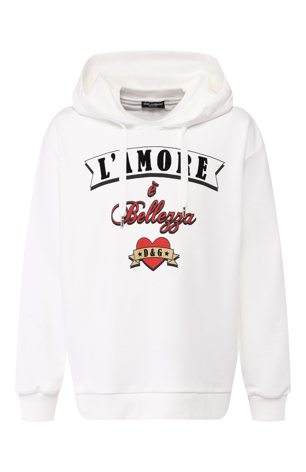 Женский белый хлопковое худи DOLCE & GABBANA купить в интернет-магазине ...