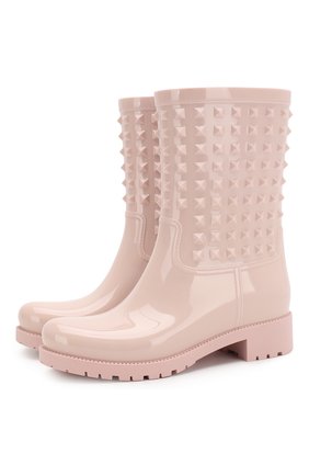 Женские резиновые сапоги rockstud VALENTINO розового цвета по цене 19550 руб., арт. RW2S0366/PB4 | Фото 1 Женские резиновые сапоги rockstud VALENTINO розового цвета, арт. RW2S0366/PB4 | Фото 1 (Материал внутренний: Текстиль, Натуральная кожа; Статус проверки: Проверено, Проверена категория; Подошва: Платформа; Высота голенища: Низкие; Каблук высота: Без каблука, Низкий; Женское Кросс-КТ: Без шнуровки-ботинки; Каблук тип: Устойчивый; Материал внешний: Резина, Пластик; Материал утеплителя: Без утеплителя)