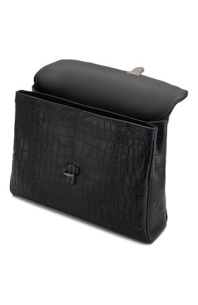 Мужской синий портфель из кожи крокодила Bottega Veneta, арт. 113095/V4250/CNIL купить в ЦУМ | Фото №4 Портфель из кожи крокодила Bottega Veneta синий | Фото №4