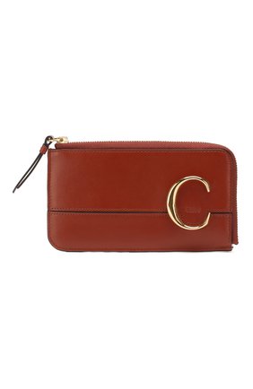 Кожаный футляр для кредитных карт Chloé C | Фото №1 Кожаный футляр для кредитных карт Chloé C | Фото №1