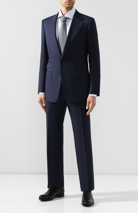 Мужская хлопковая сорочка ZEGNA COUTURE голубого цвета по цене 39950 руб., арт. 502019/9NS0RI | Фото 2 Мужская хлопковая сорочка ZEGNA COUTURE голубого цвета, арт. 502019/9NS0RI | Фото 2