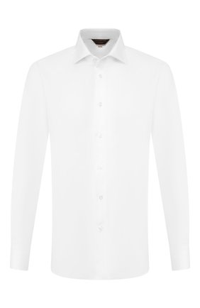 Мужская хлопковая сорочка ZEGNA COUTURE белого цвета по цене 57000 руб., арт. 502029/9NS0RI | Фото 1 Мужская хлопковая сорочка ZEGNA COUTURE белого цвета, арт. 502029/9NS0RI | Фото 1 (Рукава: Длинные; Статус проверки: Проверено, Проверена категория; Длина (для топов): Стандартные; Мужское Кросс-КТ: Сорочка-одежда; Материал внешний: Хлопок; Случай: Формальный; Принт: Однотонные; Манжеты: На пуговицах; Воротник: Акула)