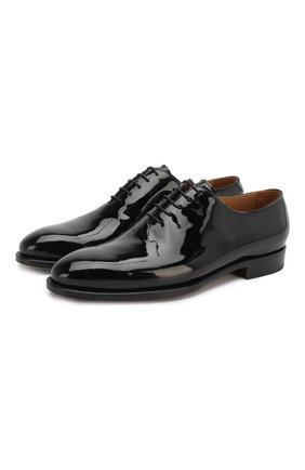 Мужские лаковые оксфорды KITON черного цвета по цене 171000 руб., арт. USSCAR0N00114 | Фото 1 Мужские лаковые оксфорды KITON черного цвета, арт. USSCAR0N00114 | Фото 1