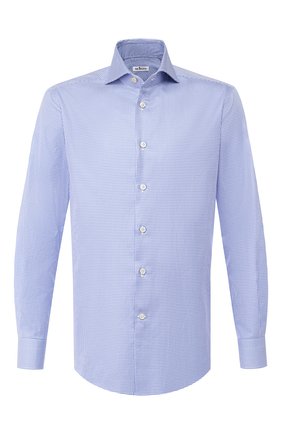 Мужская хлопковая сорочка KITON синего цвета по цене 55600 руб., арт. UCIH0693016 | Фото 1 Мужская хлопковая сорочка KITON синего цвета, арт. UCIH0693016 | Фото 1