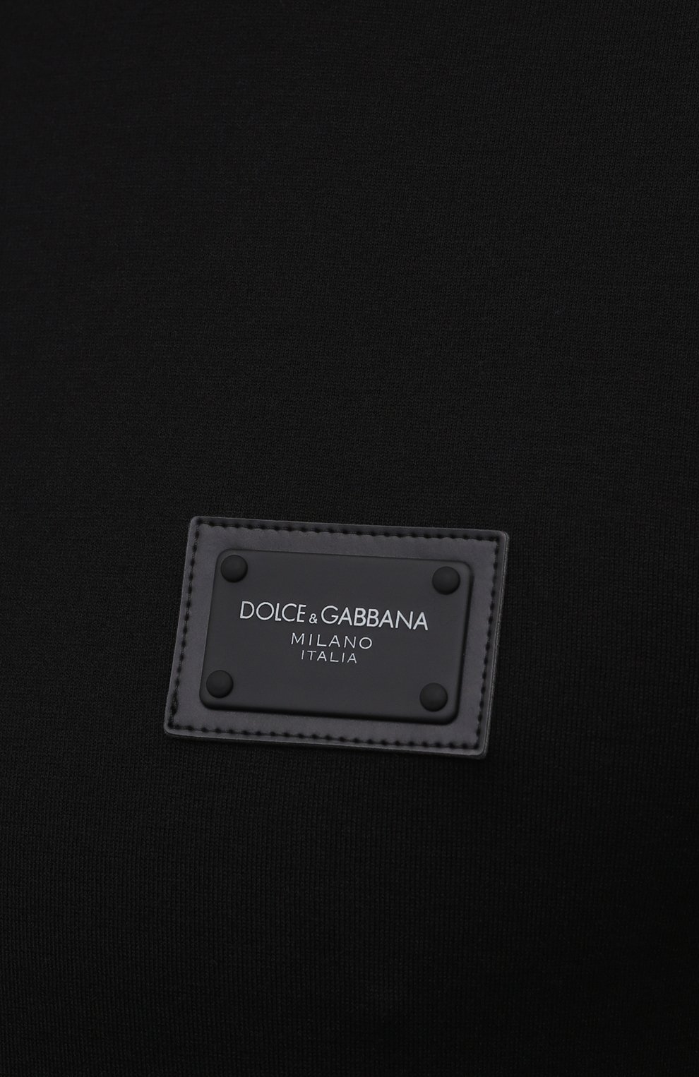 Мужская хлопковая футболка DOLCE & GABBANA черного цвета, арт. G8KJ9T/FU7EQ | Фото 5 (Принт: Без принта; Рукава: Короткие; Длина (для топов): Стандартные; Материал внешний: Хлопок; Стили: Кэжуэл; Статус проверки: Проверена категория)
