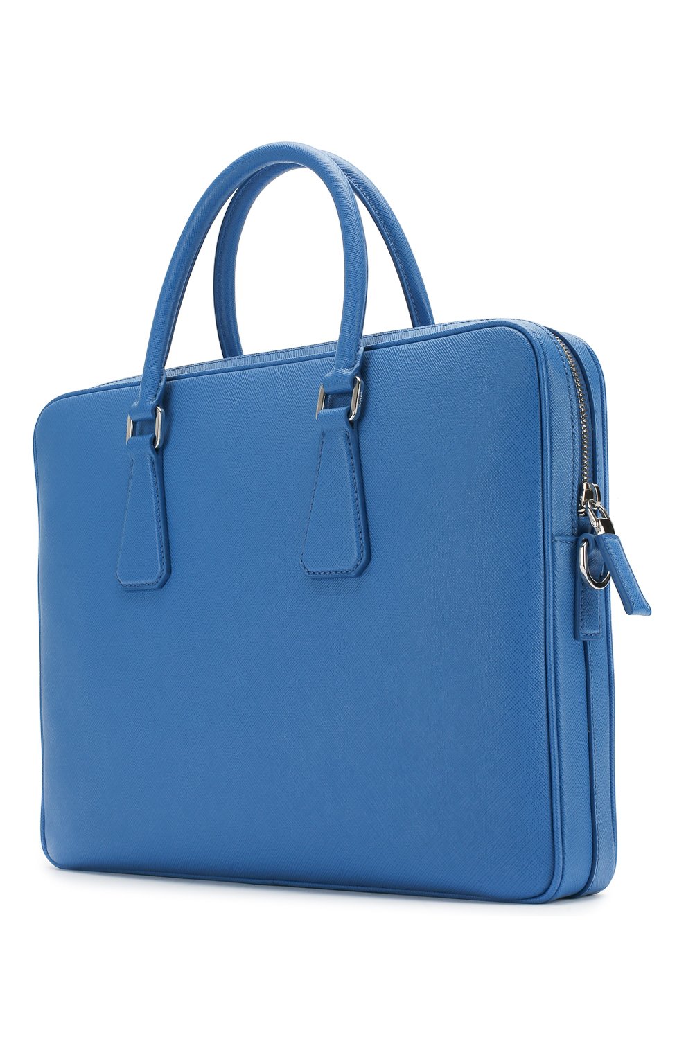 Мужской синий кожаный портфель Prada, арт. 2VE368-9Z2-F0NOF купить в ЦУМ | Фото №3 Кожаный портфель Prada синий | Фото №3