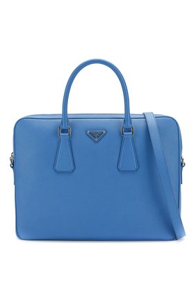 Мужской синий кожаный портфель Prada, арт. 2VE368-9Z2-F0NOF купить в ЦУМ | Фото №6 Кожаный портфель Prada синий | Фото №6