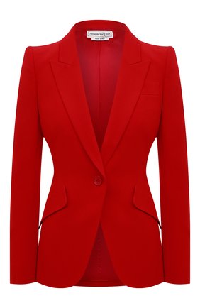 Женский жакет ALEXANDER MCQUEEN красного цвета по цене 144000 руб., арт. 585442/QEAAA | Фото 1 Женский жакет ALEXANDER MCQUEEN красного цвета, арт. 585442/QEAAA | Фото 1