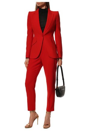 Женский жакет ALEXANDER MCQUEEN красного цвета по цене 144000 руб., арт. 585442/QEAAA | Фото 2 Женский жакет ALEXANDER MCQUEEN красного цвета, арт. 585442/QEAAA | Фото 2