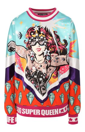 Женский свитшот с принтом DOLCE & GABBANA разноцветного цвета по цене 84750 руб., арт. F9E73T/G7R0R | Фото 1 Женский свитшот с принтом DOLCE & GABBANA разноцветного цвета, арт. F9E73T/G7R0R | Фото 1