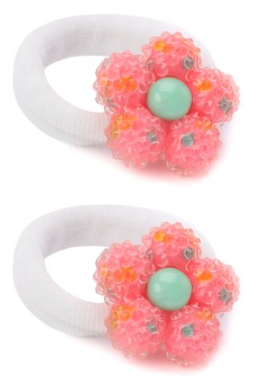 Детская комплект из двух резинок flower JUNEFEE кораллового цвета по цене 700 руб., арт. 5503 | Фото 2 Детская комплект из двух резинок flower JUNEFEE кораллового цвета, арт. 5503 | Фото 2