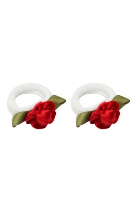Детская комплект из двух резинок rosette sm JUNEFEE красного цвета по цене 680 руб., арт. 5896 | Фото 2 Детская комплект из двух резинок rosette sm JUNEFEE красного цвета, арт. 5896 | Фото 2