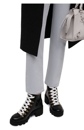 Женские кожаные ботинки trip GUCCI черного цвета, арт. 481156/DKS30 | Фото 3 (Длина стельки: 27,3, 25,5, 25,8, 25, 26,7, 25,3, 24, 24,7, 26,2; Материал внешний: Кожа; Материал внутренний: Натуральная кожа; Региональные ограничения белый список (Axapta Mercury): RU; Женское Кросс-КТ: Хайкеры-ботинки; Каблук высота: Средний; Материал утеплителя: Без утеплителя; Статус проверки: Проверено, Проверена категория; ширина носка стельки: 8, 8,4; высота каблука: 7,2, 7,3, 7,4, 7,5, 7,6, 7,8; толщина подошвы: 2,6, 2,7, 2,8; Механизм: 8,5)