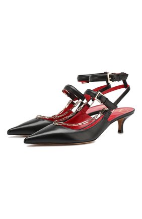 Кожаные туфли Valentino Garavani Chain | Фото №1 Кожаные туфли Valentino Garavani Chain | Фото №1