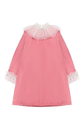 Детское шелковое платье BIBIONA розового цвета по цене 45240 руб., арт. ABS21FW18,, | Фото 2 Детское шелковое платье BIBIONA розового цвета, арт. ABS21FW18,, | Фото 2