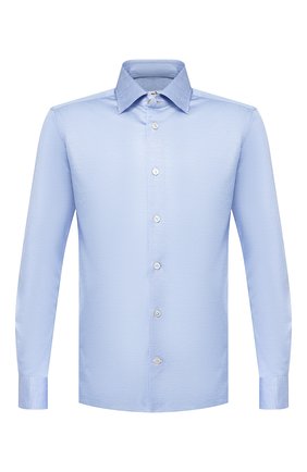 Мужская хлопковая рубашка KITON синего цвета по цене 36850 руб., арт. UMCNERH0683408 | Фото 1 Мужская хлопковая рубашка KITON синего цвета, арт. UMCNERH0683408 | Фото 1