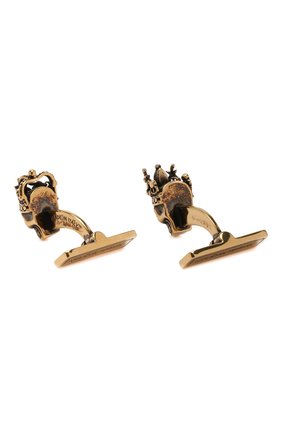 Мужские запонки ALEXANDER MCQUEEN золотого цвета по цене 23850 руб., арт. 554586/J160T | Фото 2 Мужские запонки ALEXANDER MCQUEEN золотого цвета, арт. 554586/J160T | Фото 2
