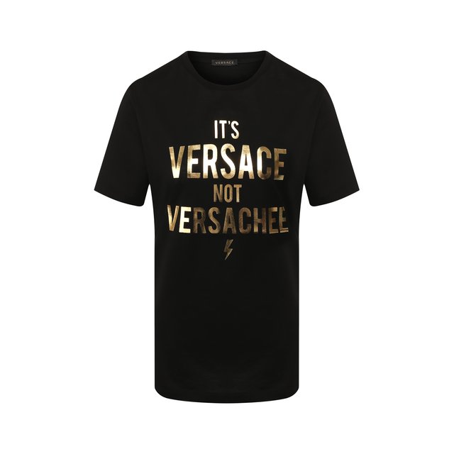 Хлопковая футболка Versace 10109616