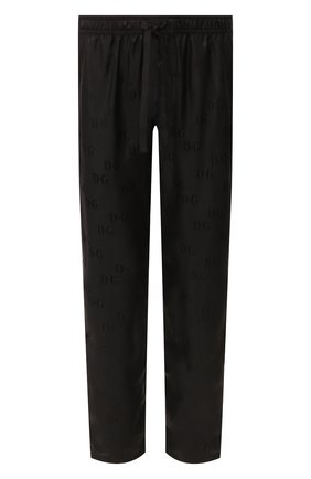 Мужские шелковые брюки DOLCE & GABBANA черного цвета по цене 79100 руб., арт. GYB0HT/FJ1GM | Фото 1 Мужские шелковые брюки DOLCE & GABBANA черного цвета, арт. GYB0HT/FJ1GM | Фото 1