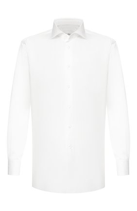 Мужская хлопковая сорочка BRIONI белого цвета по цене 48300 руб., арт. RCL80Q/0805E | Фото 1 Мужская хлопковая сорочка BRIONI белого цвета, арт. RCL80Q/0805E | Фото 1 (Статус проверки: Проверена категория, Проверено; Материал внешний: Хлопок; Рукава: Длинные; Мужское Кросс-КТ: Сорочка-одежда; Длина (для топов): Стандартные; Принт: Однотонные; Случай: Формальный; Рубашки М: Под запонки; Манжеты: Под запонки; Воротник: Акула)