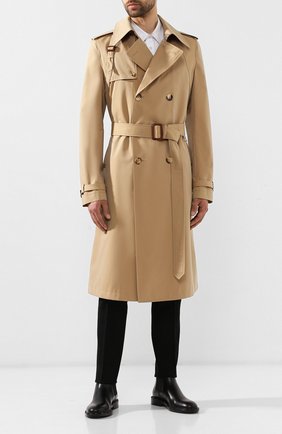 Мужской хлопковый тренч ALEXANDER MCQUEEN бежевого цвета по цене 149500 руб., арт. 567737/QNS34 | Фото 2 Мужской хлопковый тренч ALEXANDER MCQUEEN бежевого цвета, арт. 567737/QNS34 | Фото 2