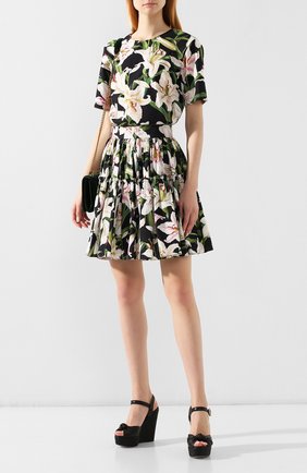 Женские кожаные босоножки bianca DOLCE & GABBANA черного цвета по цене 59500 руб., арт. CZ0219/AA703 | Фото 2 Женские кожаные босоножки bianca DOLCE & GABBANA черного цвета, арт. CZ0219/AA703 | Фото 2