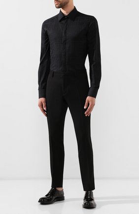 Мужская хлопковая рубашка DOLCE & GABBANA черного цвета по цене 43600 руб., арт. G5GD0T/FJ5F6 | Фото 2 Мужская хлопковая рубашка DOLCE & GABBANA черного цвета, арт. G5GD0T/FJ5F6 | Фото 2