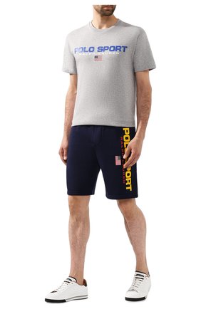 Мужская хлопковая футболка POLO RALPH LAUREN серого цвета по цене 6440 руб., арт. 710750444 | Фото 2 Мужская хлопковая футболка POLO RALPH LAUREN серого цвета, арт. 710750444 | Фото 2